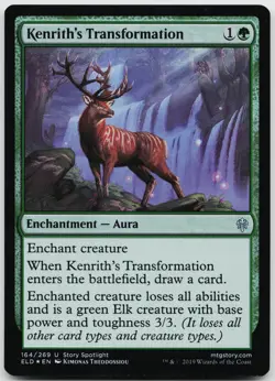 Kenrith's Transformation 164 Throne of Eldraine Magic: The Gathering Foil NM - Image 1
