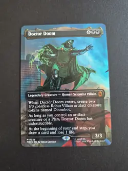 Doctor Doom 336 Borderless Foil Marvel Super Heroes MSH MTG Magic Mythic - Image 1
