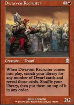 MTG magic cards 1x Dwarven Recruiter Odyssey Light Play, English - Image 1
