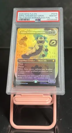 Appa Steadfast Guardian Field Notes Borderless Foil PSA 10 Magic MtG Avatar TLA - Image 1