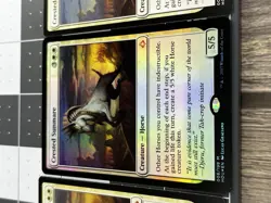 MTG Crested Sunmare x3 Set 1x Foil, 2x Non-foil Hour of Devastation Mythic White - Image 3