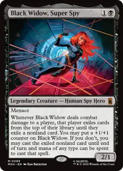Black Widow, Super Spy 89 Magic: The Gathering Marvel Super Heroes Regular M NM - Image 1