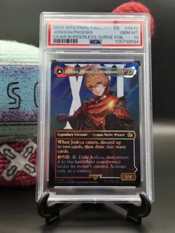 Joshua, Phoenix's Dominant (Borderless Surge Foil) #542 - Final Fantasy - PSA 10 - Image 1