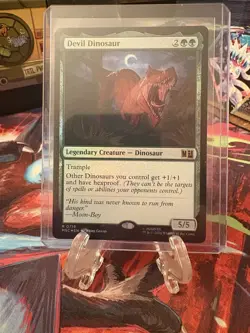 Wizards of the Coast MTG Devil Dinosaur Foil Marvel Super Heroes Rare Green #719 - Image 1