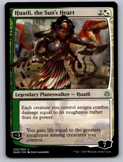 Huatli, the Sun's Heart 230 Uncommon War of the Spark Magic: The Gathering NM - Image 1