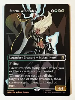 Storm, Windrider (Borderless) Marvel Super Heroes Foil MTG NM - Image 1
