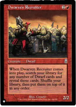 Dwarven Recruiter 186/350 UC The List Reprints NM MTG - Image 1