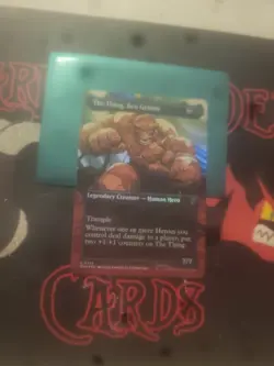 Magic The Gathering Marvel Superheroes "The Thing, Ben Grimm" FOIL BORDERLESS NM - Image 1
