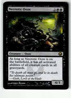 Necrotic Ooze 72 Rare Scars of Mirrodin Magic: The Gathering Lightly Played - Image 1