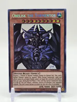 Obelisk the Tormentor TN19-EN007 (LP) Prismatic Secret Rare Limited - Image 1