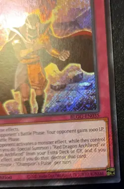 Champion's Pulse BLGG-EN035 1st Edition Secret Rare Glorious Gallery Yu-Gi-Oh! - Image 5