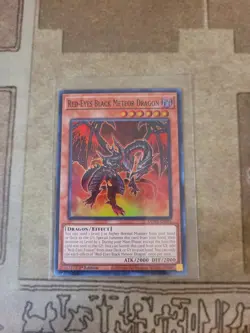 YUGIOH RED-EYES BLACK METEOR DRAGON DUNE-EN095 SUPER 1ST ED NM - Image 1