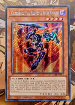 Gearfried The Red-Eyes Iron Knight (Secret Rare) - LDS1-EN011 - Yu-Gi-Oh TCG - Image 1