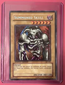 Konami Yu-Gi-Oh! TCG Summoned Skull Limited Ed BPT-002 Secret Rare 2002 MP - Image 1