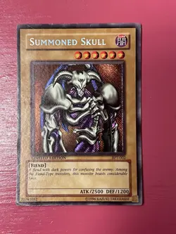 Konami Yu-Gi-Oh! TCG Summoned Skull Limited Ed BPT-002 Secret Rare 2002 MP - Image 2