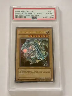 2002 YU-GI-OH! SHONEN JUMP PROMO #001 BLUE-EYES WHITE DRAGON PSA 10 - Image 1