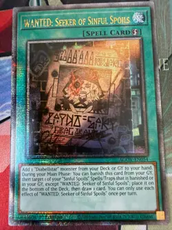 WANTED: Seeker of Sinful Spoils (Quarter Century Secret Rare) AGOV-EN054 Yugioh - Image 1