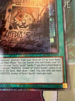WANTED: Seeker of Sinful Spoils (Quarter Century Secret Rare) AGOV-EN054 Yugioh - Image 5
