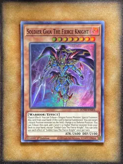 Yugioh Soldier Gaia The Fierce Knight ROTD-EN004 Super Rare 1st Ed LP - Image 1
