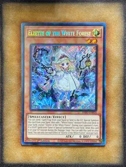 Yugioh Elzette of the White Forest INFO-EN014 Secret Rare 1st Ed NM - Image 1