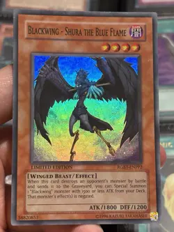 Yu-Gi-Oh! Blackwing - Shura the Blue Flame RGBT-ENPP2 Super Rare Limited Edition - Image 2