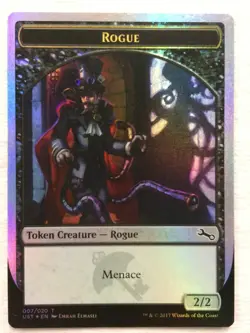 MTG 1x FOIL Rogue Token Unstable Magic the Gathering Card x1 NM - Image 1