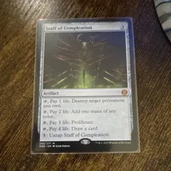 Wizards of the Coast MTG Staff of Compleation 242/271 ONE Mythic Foil English - Image 1