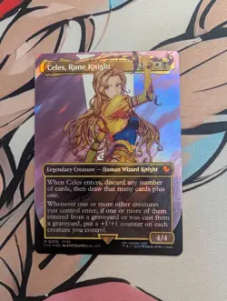 MTG English Celes, Rune Knight (Borderless) (Surge Foil) NM Foil - Image 1