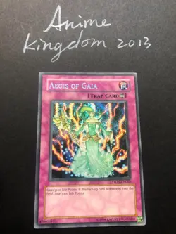 USA SELLER Yugioh Aegis of Gaia STON-EN068 Secret Rare NM - Image 1