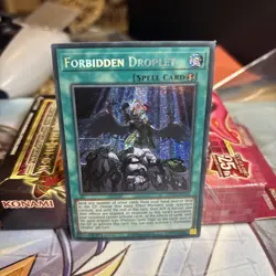 MP22-EN254 Forbidden Droplet Prismatic Secret Rare 1st Edition NM Yugioh - Image 1