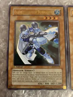 GERMAN PLAYSET Elemental Hero Bubbleman Ultimate Rare 1st Edition CRV-EN014 - Image 2