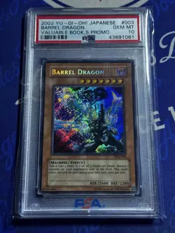 Yu-gi-Oh! Barrel Dragon Valuable Book Promo VB5-003 2002 PSA 10 - Image 1
