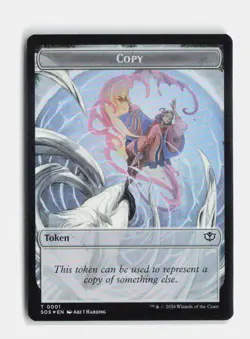 Copy // Spirit (0010) Double-Sided Token 1 // 10 Foil Secrets of Strixhaven MTG - Image 1