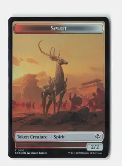 Copy // Spirit (0010) Double-Sided Token 1 // 10 Foil Secrets of Strixhaven MTG - Image 2