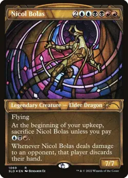 Nicol Bolas (Stained Glass) -Foil Near Mint MTG Secret Lair - Image 1