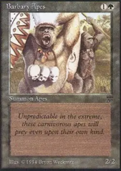 1x Barbary Apes Heavy Play MTG Magic - Kid Icarus - - Image 1