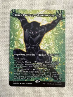 Black Panther, Wakandan King (Borderless) M0087 Marvel MAR MTG NM - Image 1