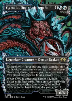 1x Gyruda, Doom of Depths - Halo Foil MTG - March of the Machine: Multiverse Leg - Image 1
