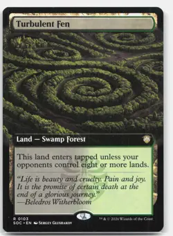 Turbulent Fen (Extended Art) 103 R Normal Commander Secrets of Strixhaven MTG NM - Image 1