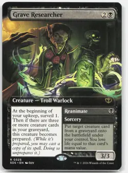 Grave Researcher (Extended Art) 325 Normal Secrets of Strixhaven MTG NM - Image 1