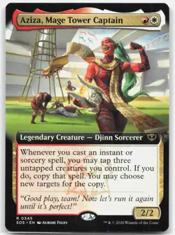 Aziza, Mage Tower Captain (Extended Art) 345 Normal Secrets of Strixhaven MTG NM - Image 1