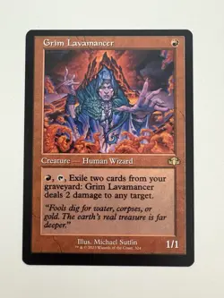 Grim Lavamancer Retro Frame MTG Magic the Gathering Card NM Near Mint DMR - Image 1