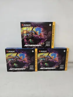 Magic: The Gathering Aetherdrift Collector Booster x 3 Packs Lot - Image 1