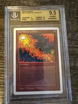 MTG Unlimited Red Elemental Blast BGS 9.5 Gem Mint Vintage Magic Card - Image 1