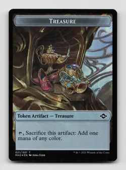 Treasure // Bird Foil Token 21 // 1 Modern Horizons 2 Magic: The Gathering LP - Image 1