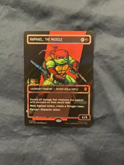 Raphael, The Muscle (0091) (Borderless Surge Foil) TMNT Ninja Turtles Pixel Foil - Image 1
