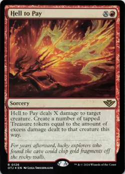 MTG Hell to Pay Foil NM Outlaws of Thunder Junction OTJ Magic 126 - Image 1