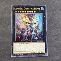 Yu-Gi-Oh! 1st Ed. Galaxy-Eyes Cipher Blade Dragon Ultra Rare Card GFTP-EN059 - Image 1