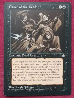 Magic The Gathering ICE AGE DANCE OF THE DEAD black card MTG - Image 1