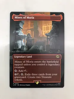 Mines of Moria Extended Borderless MTG Magic the Gathering Card NM Near Mint LTR - Image 1